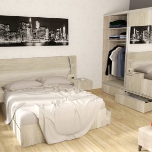 PLACARD RAGAZZO (2 Puertas: 2 Corredizas + 2 Cajones + Con Espejo) - Imagen 11