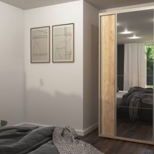 Ropero Delos Reflex - DLE362 (2 Puertas Corredizas con Espejo + 2 Cajones) - Imagen 3