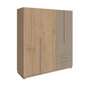 Ropero Delos Linea Nature DNA01 (4 Puertas + 2 Cajones + Luz LED)
