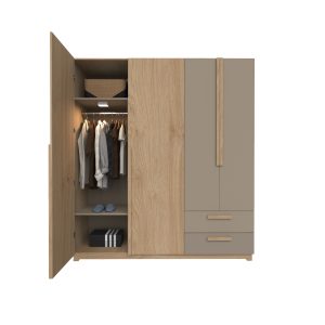 Ropero Delos Linea Nature DNA01 (4 Puertas + 2 Cajones + Luz LED) - Imagen 4