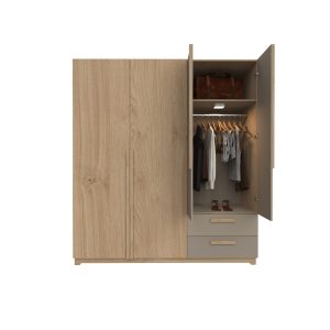 Ropero Delos Linea Nature DNA01 (4 Puertas + 2 Cajones + Luz LED) - Imagen 3