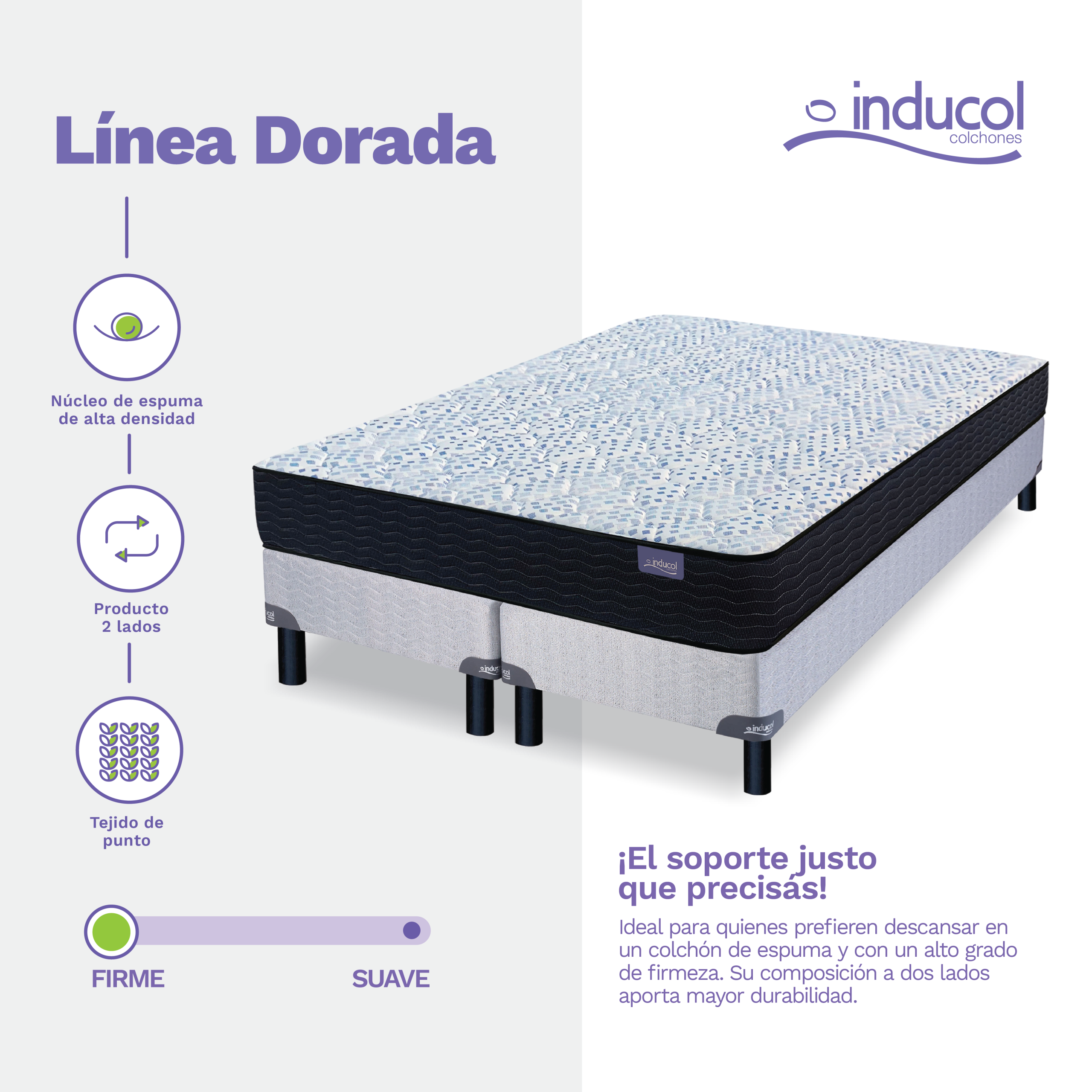 COLCHON INDUCOL - LINEA DORADA QUEEN - Imagen 7
