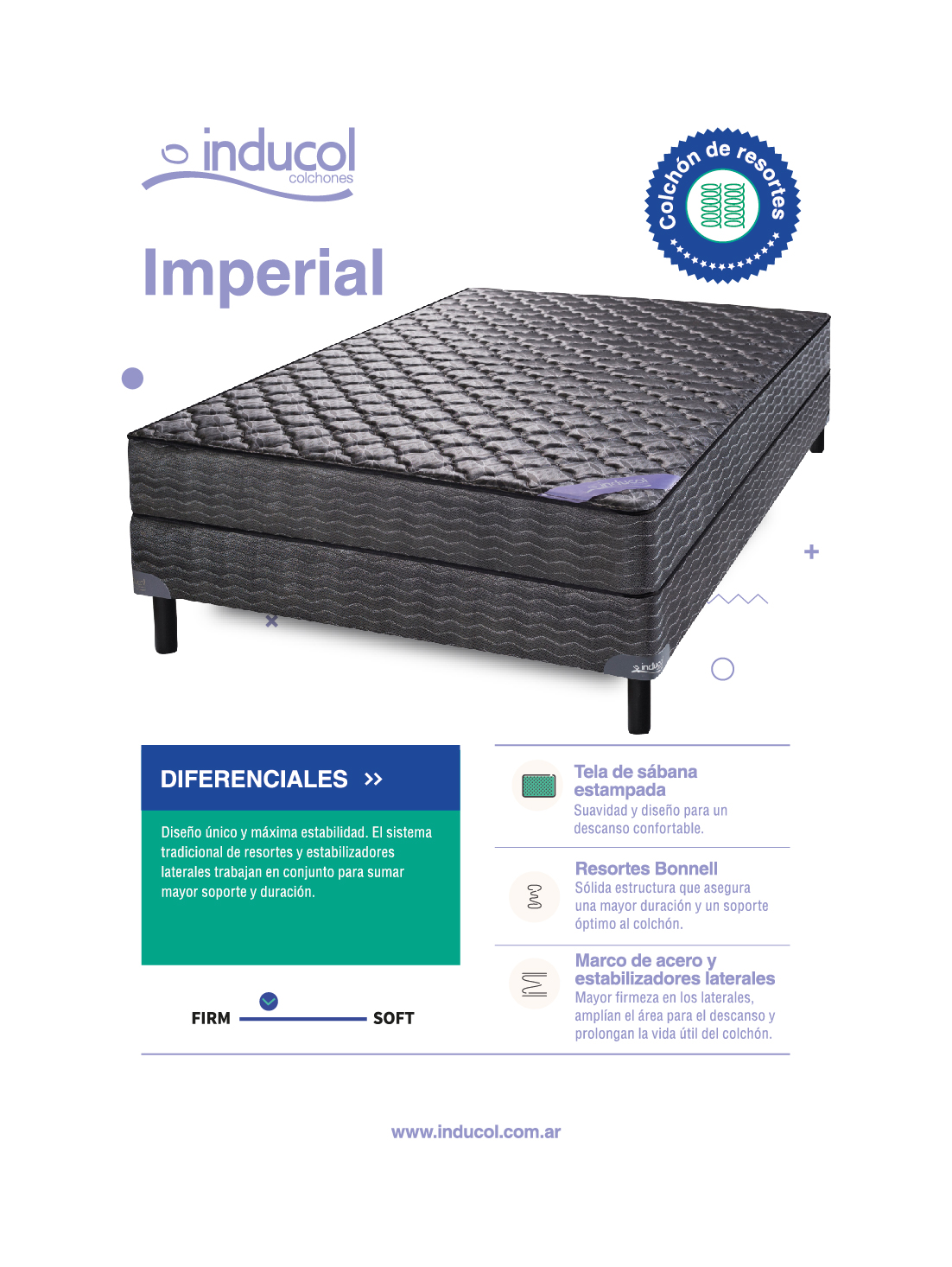 COLCHON INDUCOL - IMPERIAL 2 PLAZAS - Imagen 11
