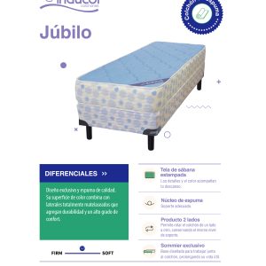 COLCHON INDUCOL - JÚBILO AZUL O FUCSIA 1 y 1 ½ PLAZAS - Imagen 6