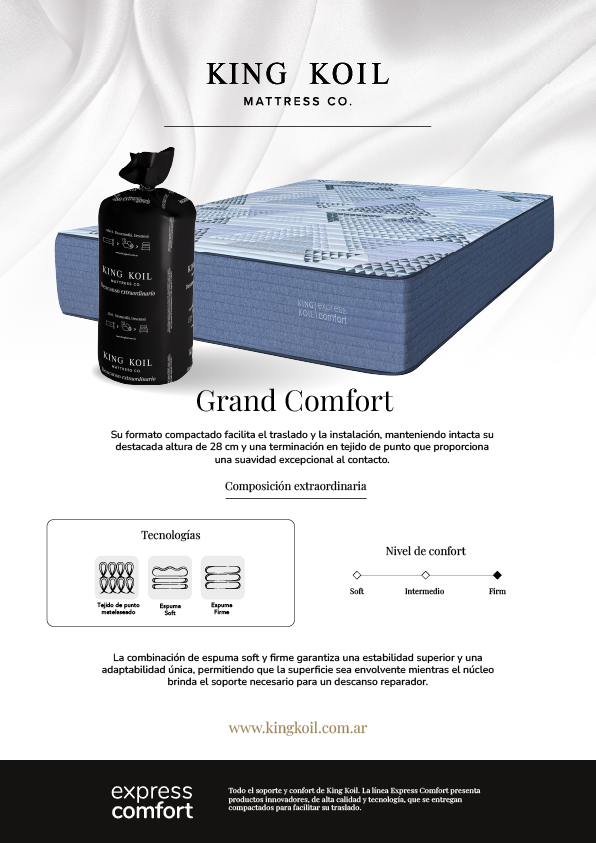 COLCHON EN CAJA - KING KOIL - GRAND COMFORT - Imagen 11