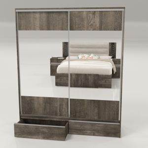 PLACARD RAGAZZO (2 Puertas: 2 Corredizas + 2 Cajones + Con Espejo) - Imagen 17