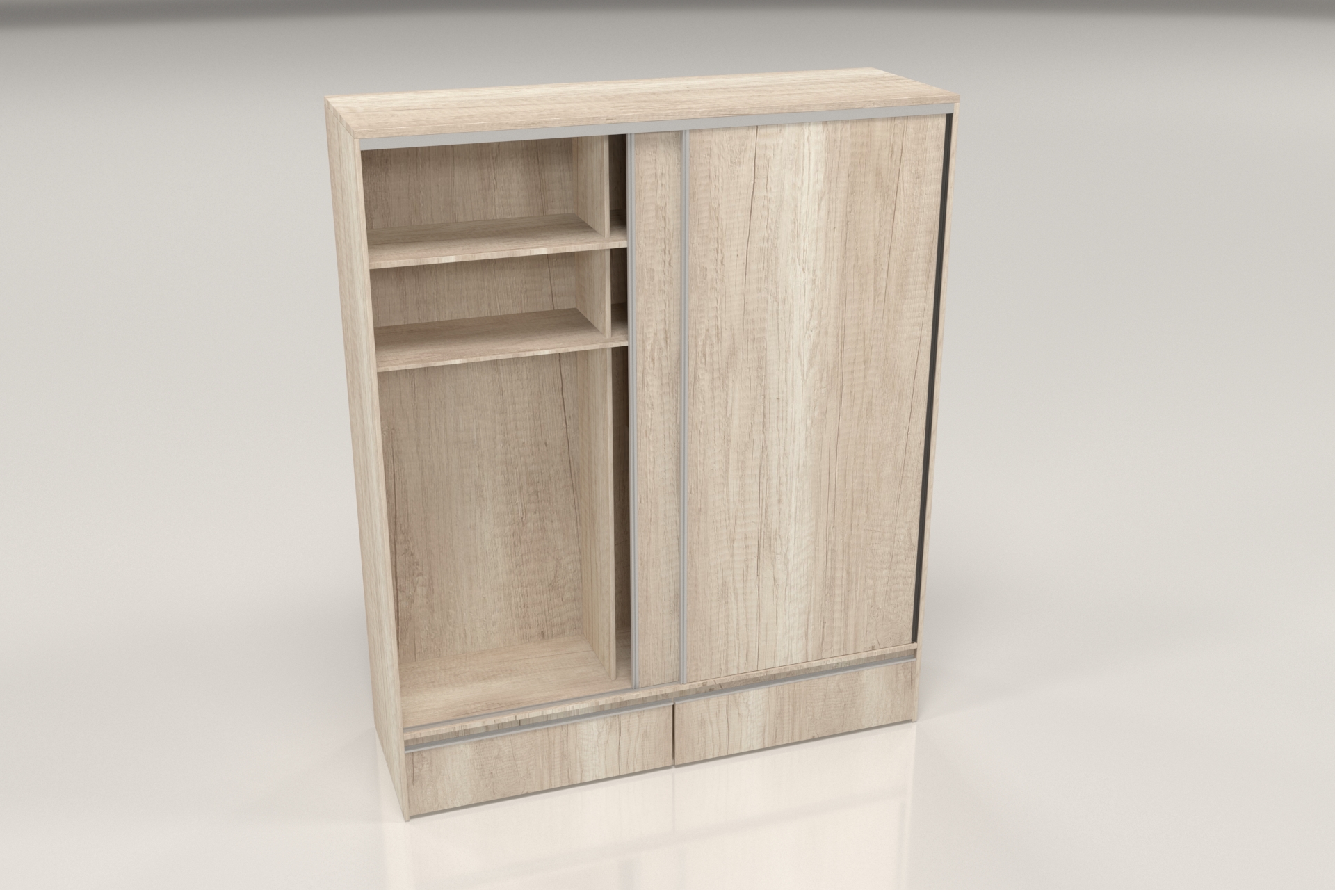 PLACARD RAGAZZO (2 Puertas: 2 Corredizas + 2 Cajones + Con Espejo) - Imagen 15