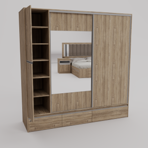 PLACARD RAGAZZO (2 Puertas: 2 Corredizas + 2 Cajones + Con Espejo) - Imagen 22
