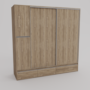 PLACARD RAGAZZO (2 Puertas: 2 Corredizas + 2 Cajones + Con Espejo) - Imagen 24