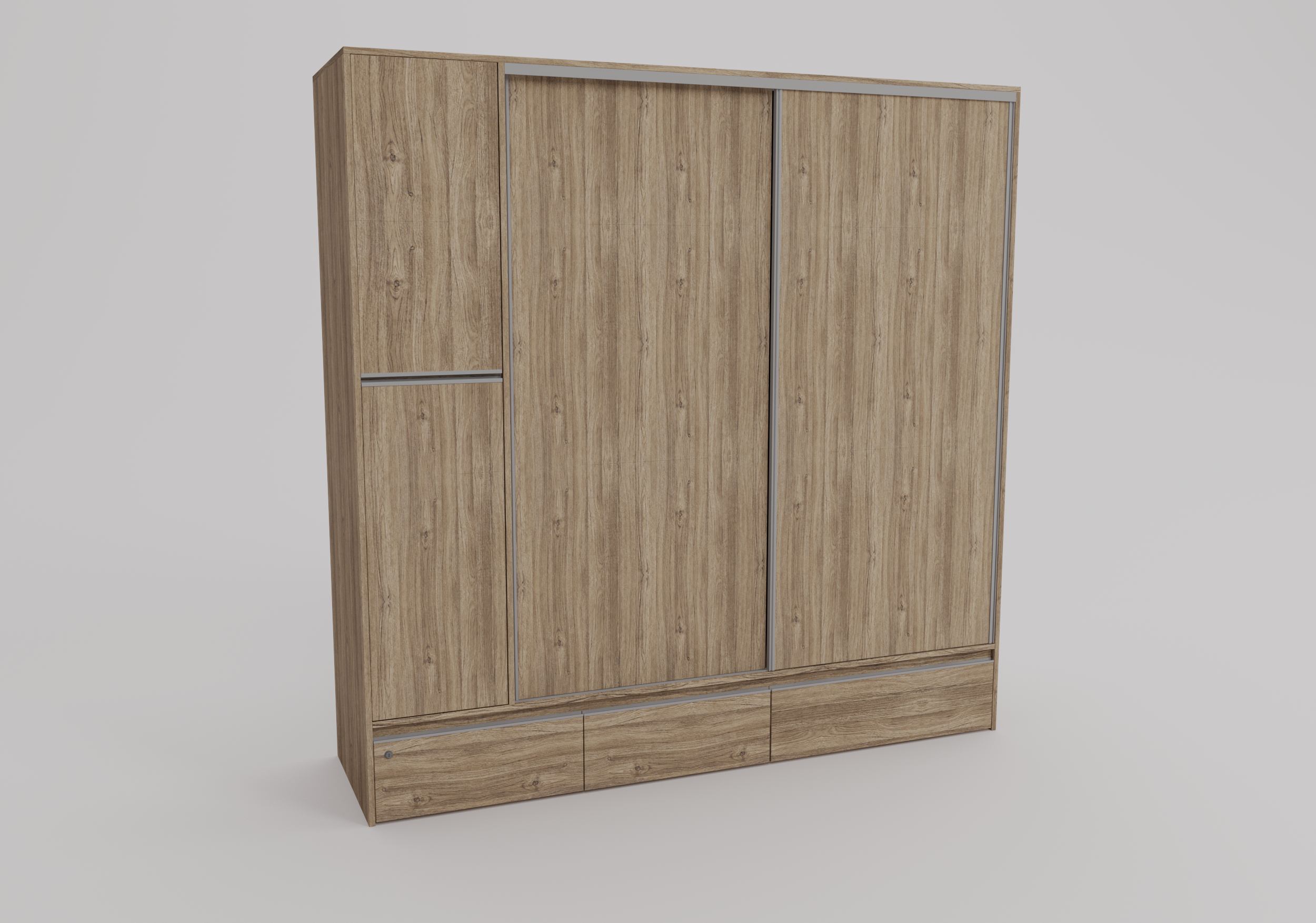 PLACARD RAGAZZO (2 Puertas: 2 Corredizas + 2 Cajones + Con Espejo) - Imagen 24