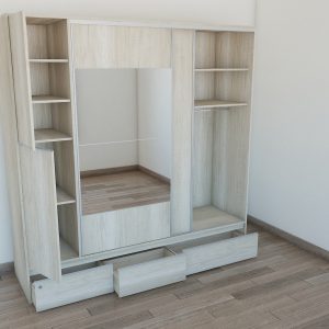 PLACARD RAGAZZO (2 Puertas: 2 Corredizas + 2 Cajones + Con Espejo) - Imagen 9