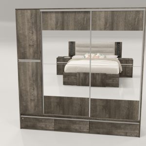 PLACARD RAGAZZO (2 Puertas: 2 Corredizas + 2 Cajones + Con Espejo) - Imagen 6