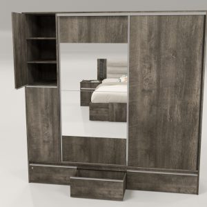 PLACARD RAGAZZO (2 Puertas: 2 Corredizas + 2 Cajones + Con Espejo) - Imagen 8