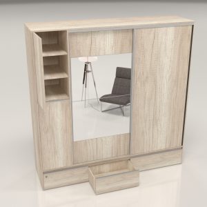 PLACARD RAGAZZO (2 Puertas: 2 Corredizas + 2 Cajones + Con Espejo) - Imagen 2