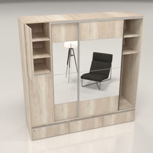 PLACARD RAGAZZO (2 Puertas: 2 Corredizas + 2 Cajones + Con Espejo) - Imagen 3