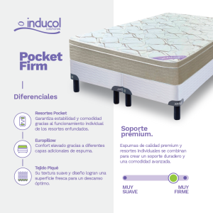 COLCHON INDUCOL - POCKET FIRM 1 y 1 ½ PLAZAS - Imagen 9