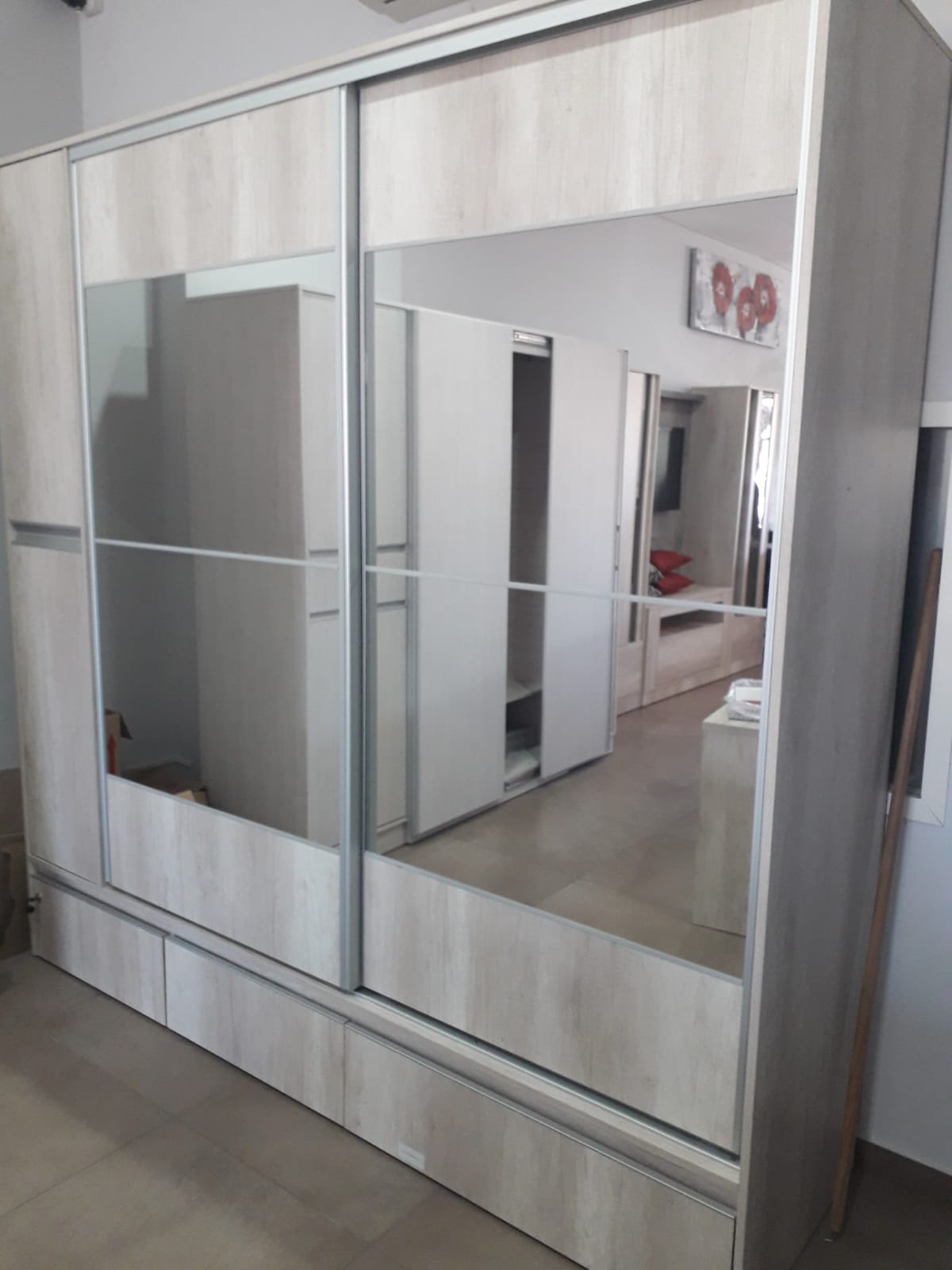 PLACARD RAGAZZO (2 Puertas: 2 Corredizas + 2 Cajones + Con Espejo) - Imagen 10
