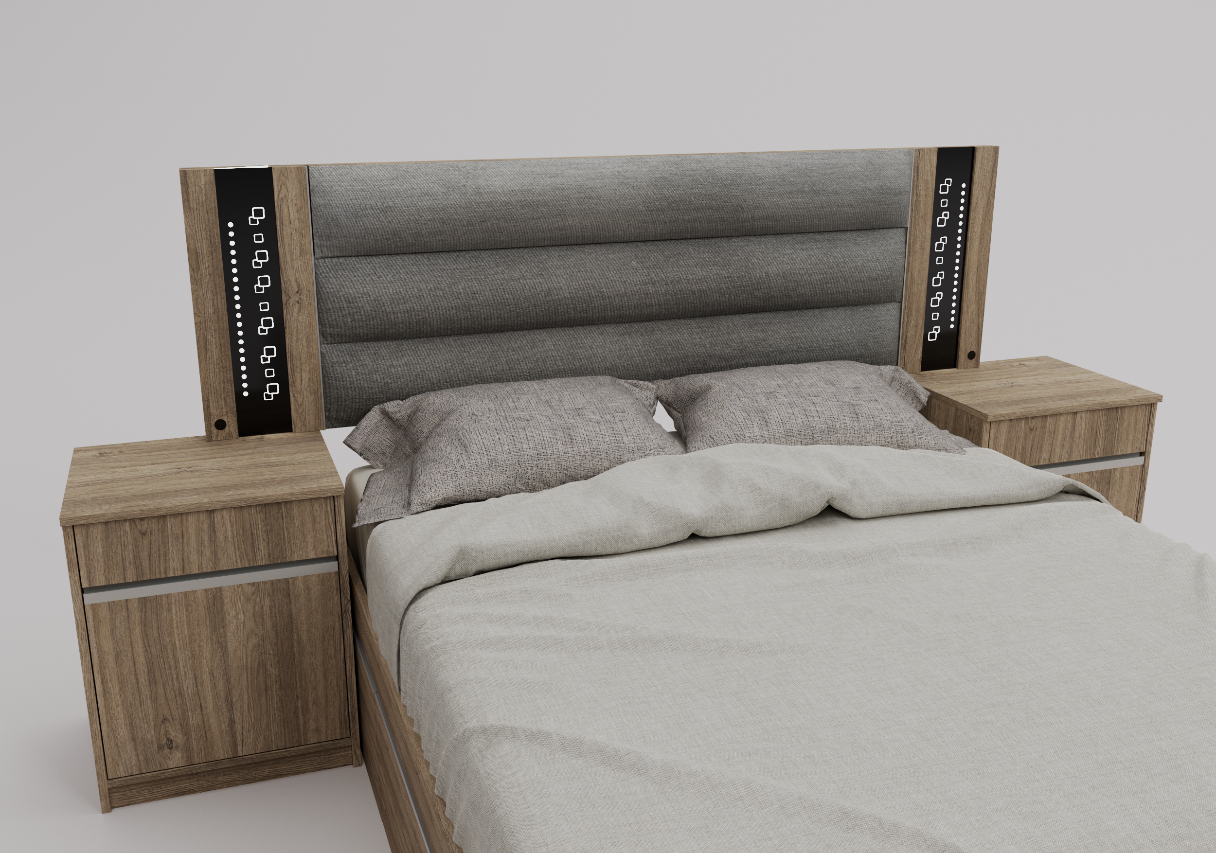 Respaldo NIZA melamina con Tapizado y luces led - Imagen 13