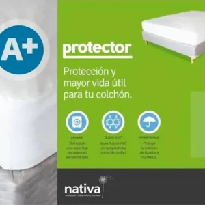 NATIVA - PROTECTOR DE COLCHÓN A+| IMPERMEABLE | MÁXIMA PROTECCION Y CONFORT