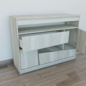 Cómoda Volentiera Kendor de Melamina (Cajones + Estantes) - Imagen 4