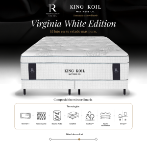 COLCHON KING KOIL - VIRGINIA WHITE EDITION QUEEN Y KING - Imagen 2