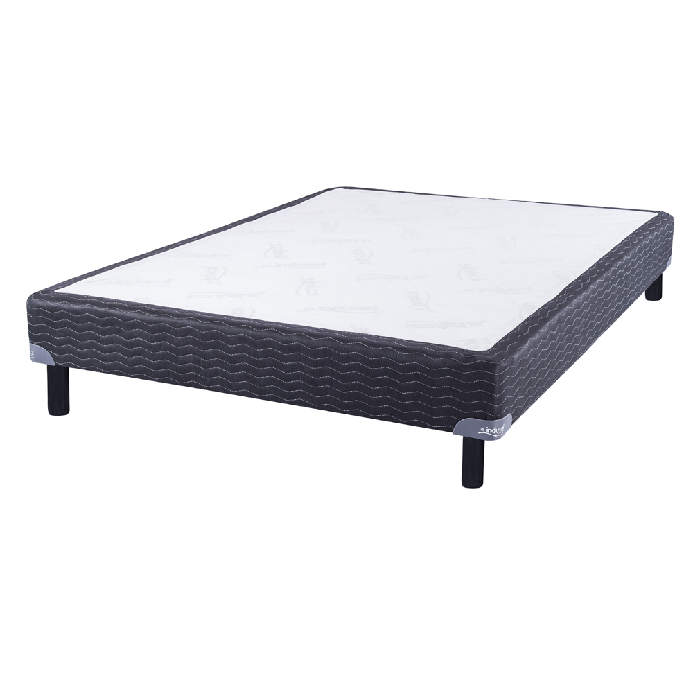 BASE DE SOMMIER INDUCOL GRIS/NEGRO 2 PLAZAS