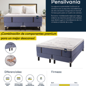 CONJUNTO COLCHON Y SOMMIER SERTA - PENSILVANIA 2 PLAZAS - Imagen 10