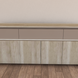 Bahiut Cómoda Volentiera Lumen Melamina (3 Cajones + 4 Puertas) - Imagen 13