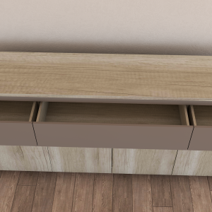 Bahiut Cómoda Volentiera Lumen Melamina (3 Cajones + 4 Puertas) - Imagen 11