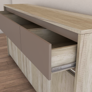 Bahiut Cómoda Volentiera Lumen Melamina (3 Cajones + 4 Puertas) - Imagen 10