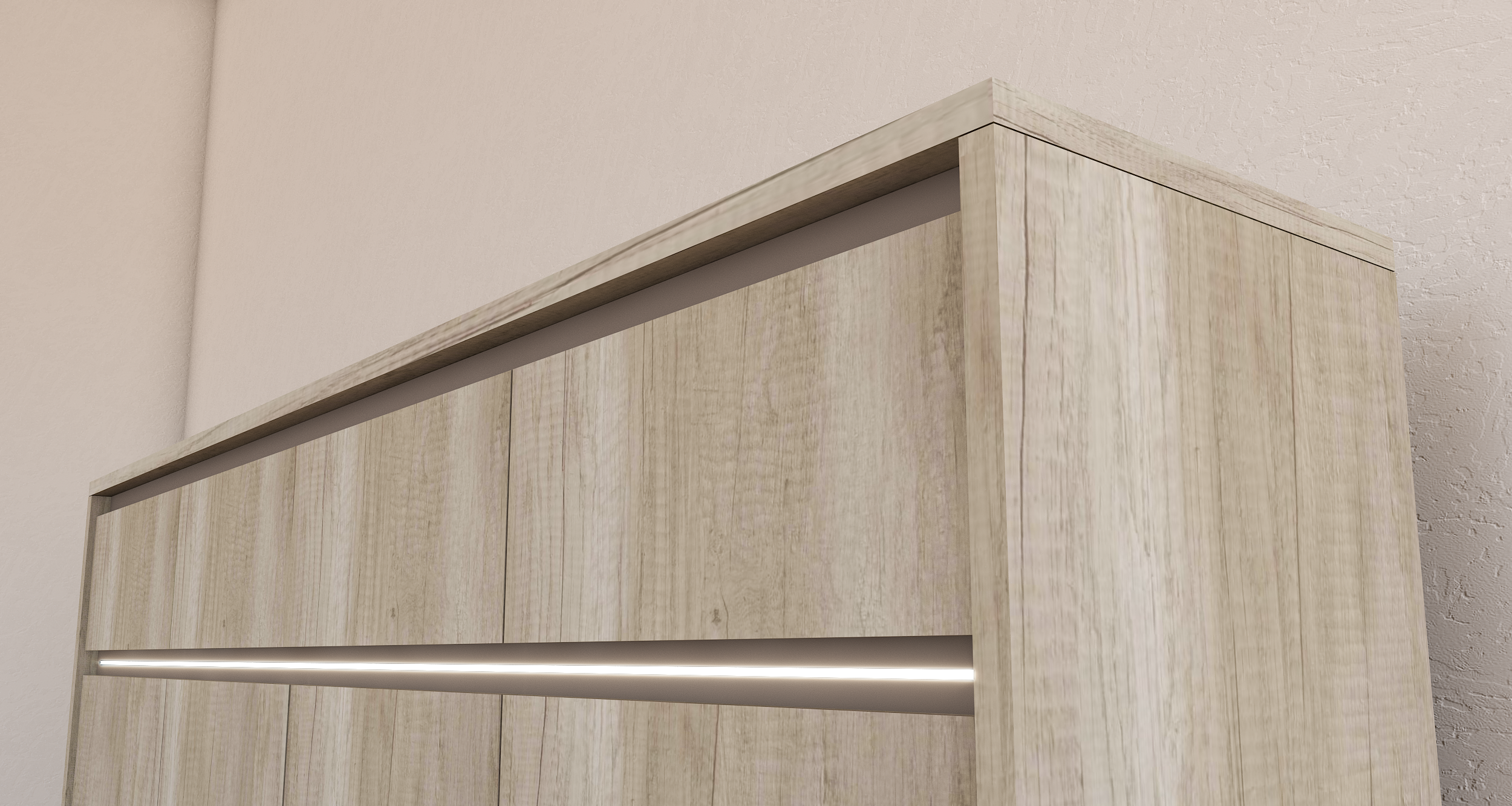 Bahiut Cómoda Volentiera Lumen Melamina (3 Cajones + 4 Puertas) - Imagen 8