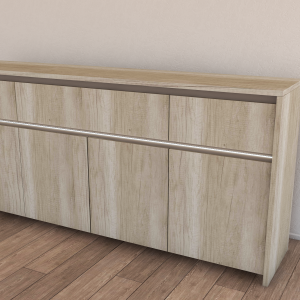 Bahiut Cómoda Volentiera Lumen Melamina (3 Cajones + 4 Puertas) - Imagen 3