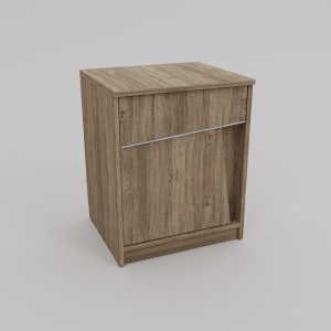 Mesa de Luz Volentiera Kendor de Melamina (Cajón + Puerta) - Imagen 3