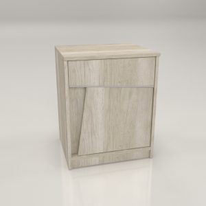 Mesa de Luz Volentiera Kendor de Melamina (Cajón + Puerta)