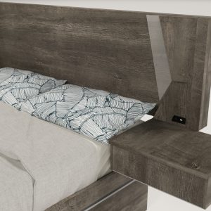 Mesa de Luz Volentiera Notte Flotante de Melamina (1 Cajón) - Imagen 4