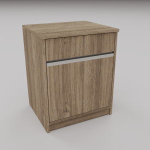 Mesa de Luz Volentiera Stilus de Melamina (Cajón + Puerta)
