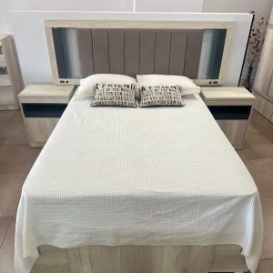 Mesa de Luz Volentiera Kyomu de Melamina (Cajón Oculto + Puerta) - Imagen 11