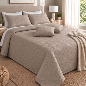 Cubrecama Panamá T&T 100% Microfibra Con Fundas Matelaseado - Imagen 4