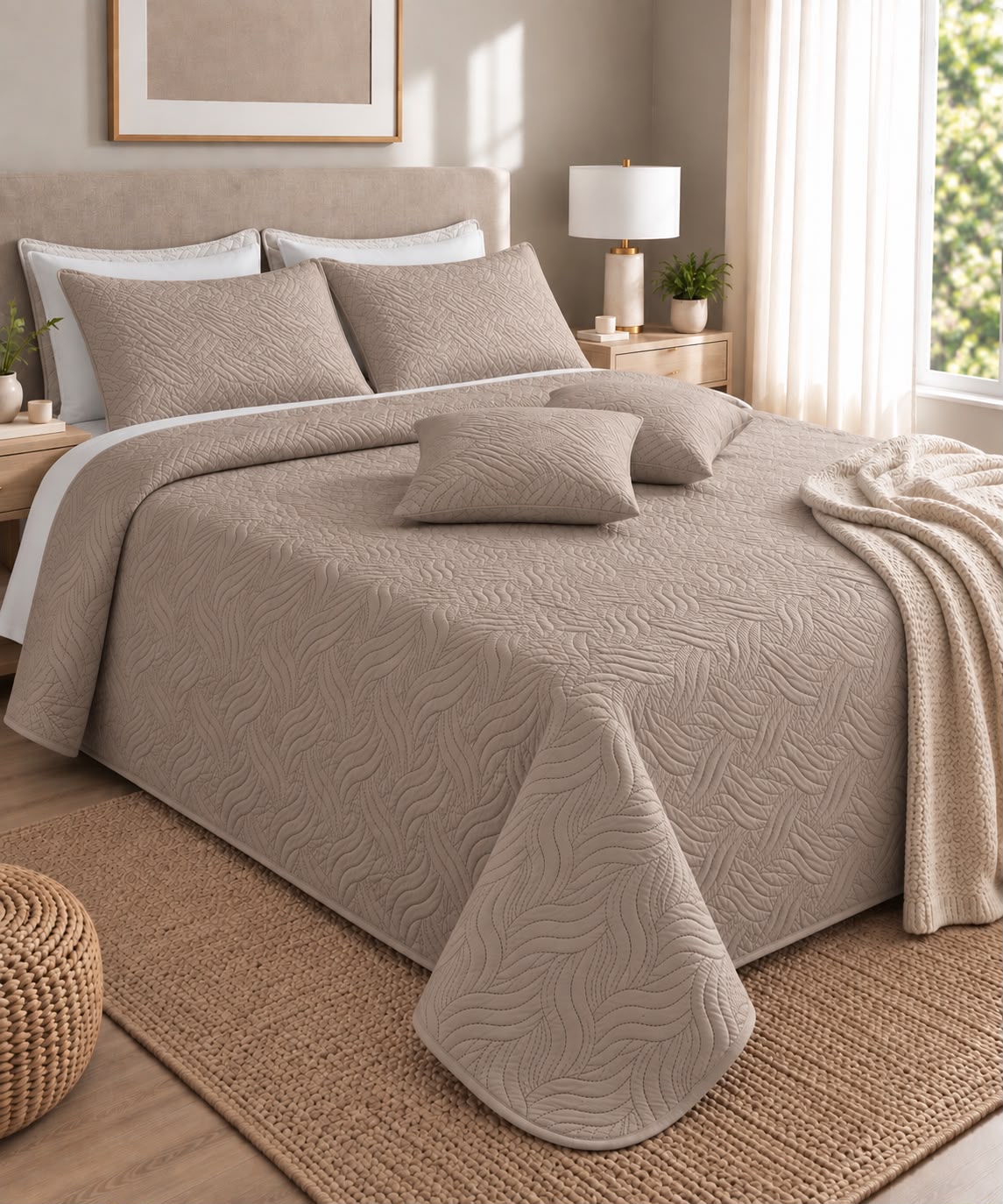 Cubrecama Panamá T&T 100% Microfibra Con Fundas Matelaseado - Imagen 4