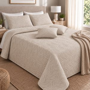 Cubrecama Panamá T&T 100% Microfibra Con Fundas Matelaseado